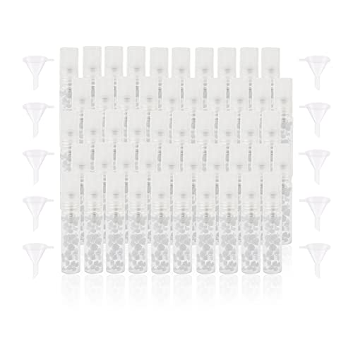 Kesell 50 Pack 5ml Glass Spray Bottles - Gray Floral Print