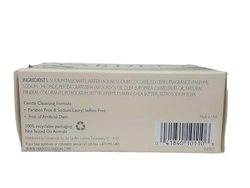 Yardley Fresh Aloe Bar Soap - Aloe & Avocado, 4.25 oz, 4 Pack