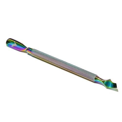 V Beauty Pure Highlighted Dual-Ended Cuticle Pusher - Stainless Steel Nail Tool