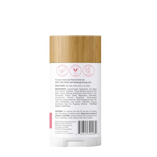 Raw Sugar Whole Body Deodorant Stick - Aluminum-Free Beach Rose + Aloe