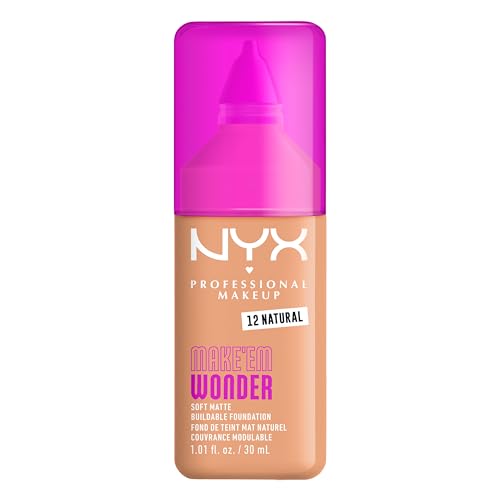 NYX Professional Make 'Em Wonder Liquid Foundation 12 Natural 1.01 Fl Oz
