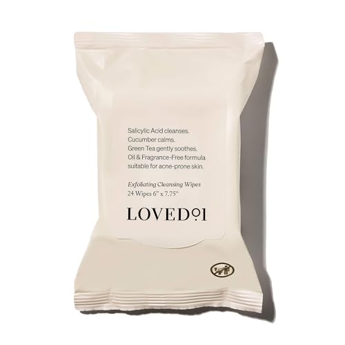 Loved01 Salicylic Acne Wipes 24 Count - Fragrance-Free, Blemish-Prone Skin, Travel & Gym Essential