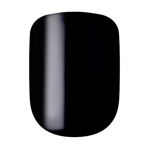 imPRESS No Glue Matte Black Press-On Nails Kit 30 Short Squoval Gel Finish