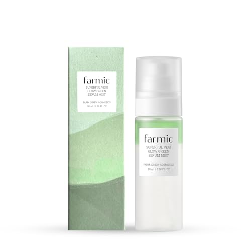 FARMIC Vegi Glow Green Serum Mist 2.7oz Aloe & Omija Facial Spray for All Skin Types