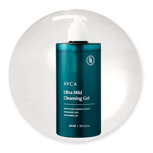 AVCA Ultra Mild Facial Cleansing Gel with Hyaluronic Acid & Niacinamide - 300mL