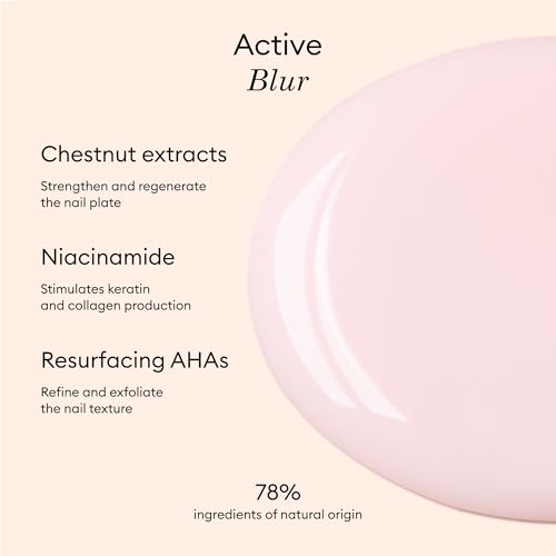 Manucurist Active Blur¢â Blurring Treatment Nail Polish ? Powder Pink Matte Nails Care with Niacinamide ? No Lamp ? Vegan & Made in France ? Nail Strengthener and Growth for Weak Nails ? Plant-Based