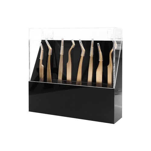 8-Hole Eyelash Tweezer Storage Box - Dust-Proof Professional Lash Case