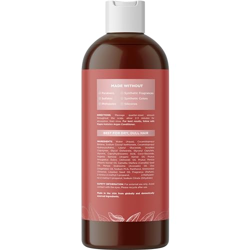 Maple Holistics Argan Oil Shampoo 16 Fl Oz - Sulfate-Free Hair Repair & Volumizing