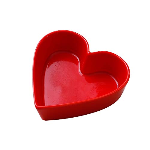 Sizikato Heart Shaped Ceramic Bowl for Snacks & Desserts