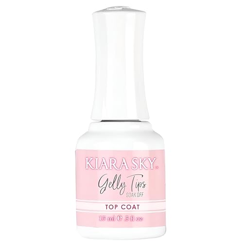 KIARA SKY Gelly Tip Top Coat GE04 - Long-Lasting Nail Gel Sealer 15ml