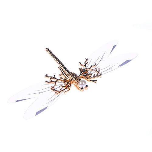 Canjoyn 3 Pcs Gold Tone Alligator Hair Clips with Pearl Accents