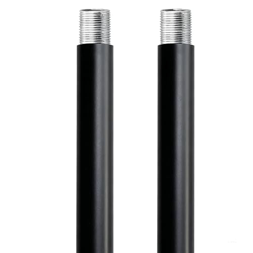 SGLfarmty M10 Adjustable Extension Poles - 2 Pack, 5-Inch Matte Black Downrods for Pendant Lights & Chandeliers