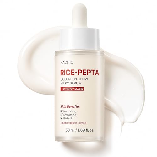 NACIFIC Rice Pepta Collagen Glow Milky Serum, 50ml Hydrating Facial Serum