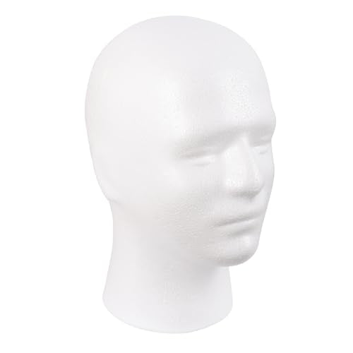 MapofBeauty White Wig Head Display Model – Salon Wig Stand Head 21in Circumference