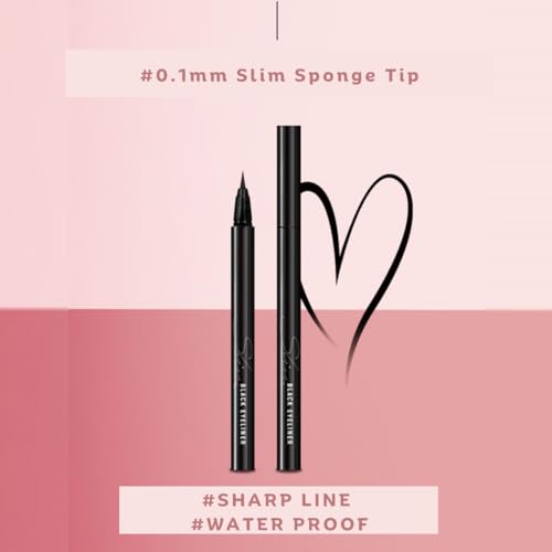 Produco Waterproof Liquid Eyeliner Set - Ultra-Fine Tip, Smudge-Proof, 2 Pack Black