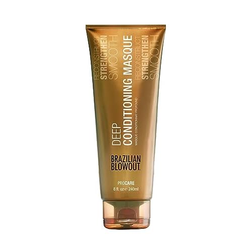 Brazilian Blowout Deep Conditioning Masque 8 oz Intense Smoothing Treatment, Hydrates, Repairs and Tames Frizz