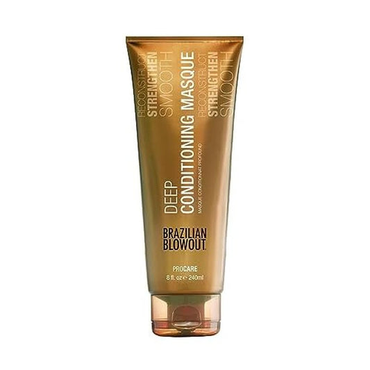 Brazilian Blowout Deep Conditioning Masque 8 oz Intense Smoothing Treatment, Hydrates, Repairs and Tames Frizz