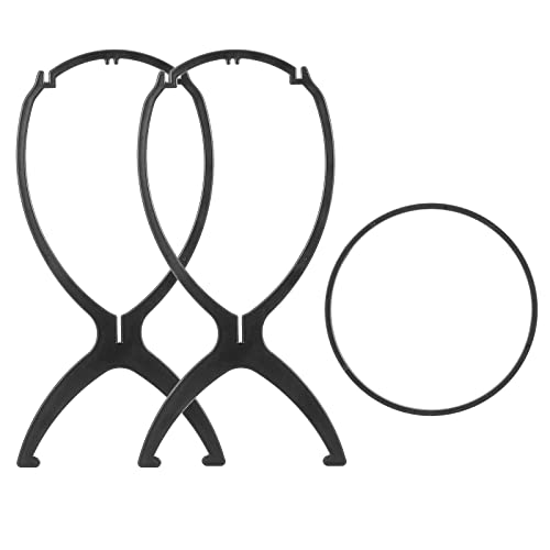 JEUIHAU 15-Pack 14.2-Inch Collapsible Wig Stand for Drying & Display
