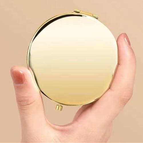 Gold Compact Mirror 5-Pack - Double-Sided Travel Makeup Mirror with 1X/2X Magnification