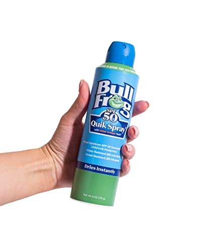 Bullfrog Quik Spray Sunscreen SPF 50 - Reef Friendly, Water Resistant