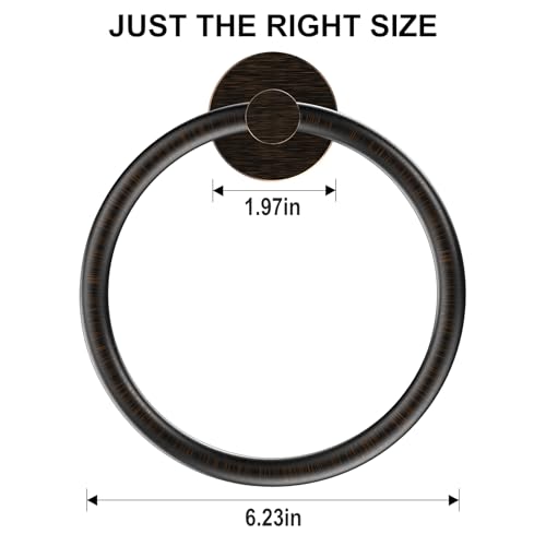 SetSail Oil Rubbed Bronze Towel Ring - Stainless Steel Bathroom Holder