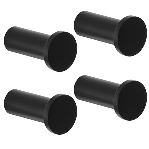 SAYAYO Black Coat Hooks - Modern Stainless Steel Towel Hooks, 4 PCS