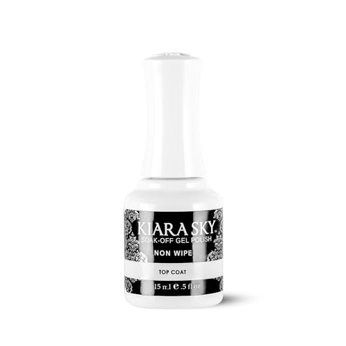 Kiara Sky LED UV Soak Off Gel Polish Top Coat – High Gloss Shine, 15 ml