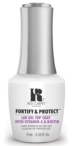 LED Gel Top Coat - RC Red Carpet Manicure, 9ml High-Shine Finish