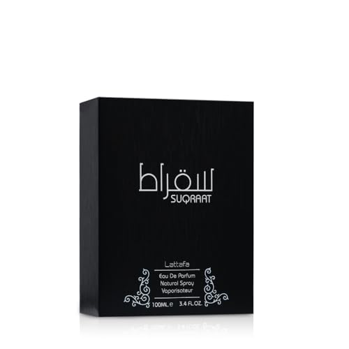Lattafa Suqraat Eau de Parfum for Men - Long-Lasting Aromatic Woody Fragrance, 3.4 oz