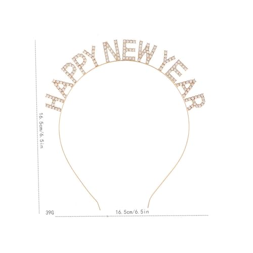 BinaryABC Happy New Year Headband Tiara,Rhinestone Years Headband,New