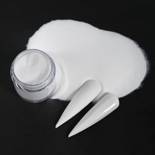 6-Color Acrylic Nail Powder Kit with Glitter - Nude Pink, White, Crystal & More for Nail Art