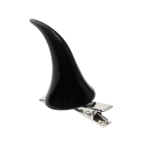 Evil Horn Hair Clips - 4pcs Black Demon Barrettes for Halloween