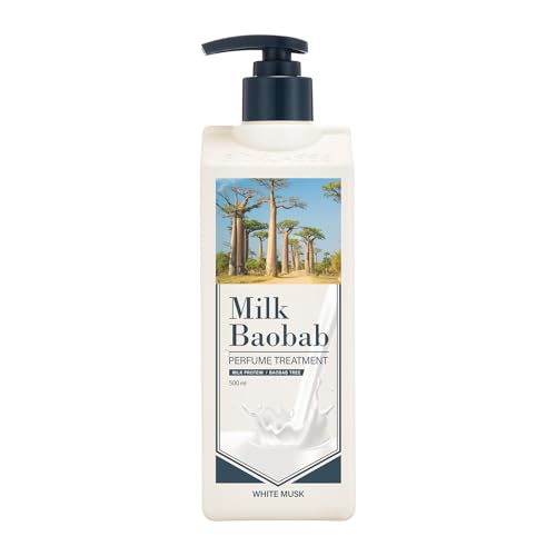 Milk Baobab Nourishing Hair Treatment & Conditioner for Dry Hair, Smoothing Korean Hair Care, Long-Lasting White Musk Fragrance, Hydrolyzed Keratin, Paraben-Free, 16.9 fl oz