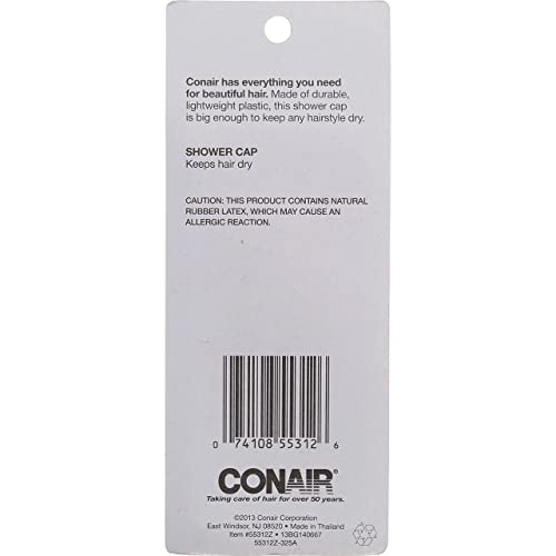 Conair Large Shower Caps - Assorted Colors - 6 Pack