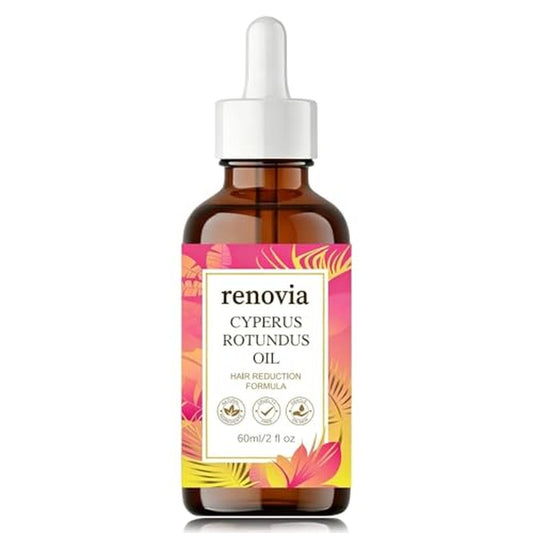 Renovia Cyperus Rotundus Oil for Hair Removal, Renovia Cyperus Rotundus Skin Serum, Pore Minimizer, Gentle Formula,Moisturizing & Soothing, Natural Herbal Hair Removal Oil for All Skin Types