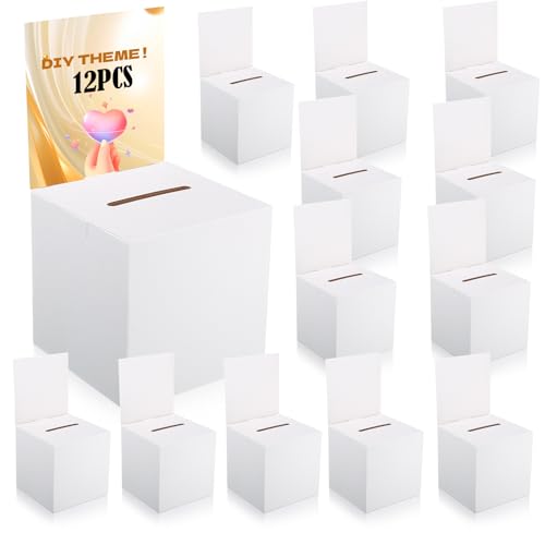 12 Pcs Ballot Donation Boxes with Removable Header for Fundraising