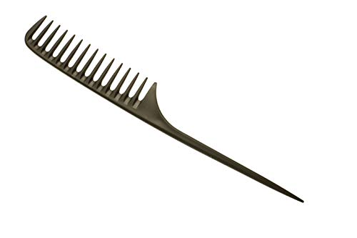 Tearsheet Carbon Wide Tooth Detangling Comb with Tail for All Hair Types