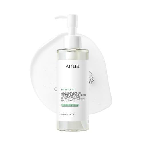 ANUA Heartleaf Pore Cleansing Oil - Gentle Makeup Remover for Face, 6.76 fl oz
