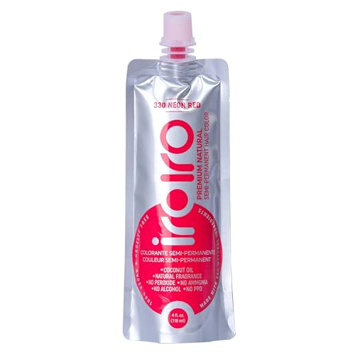Iroiro Premium Semi-Permanent Hair Color 330 Neon Red - 4oz