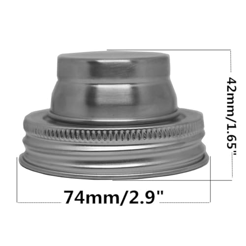4-Pack Stainless Steel Shaker Lids for Regular Mouth Mason Jars