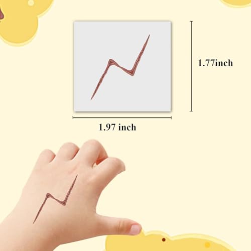 Wizard Lightning Bolt Scar Temporary Tattoos - 24 PCS for Halloween & Cosplay
