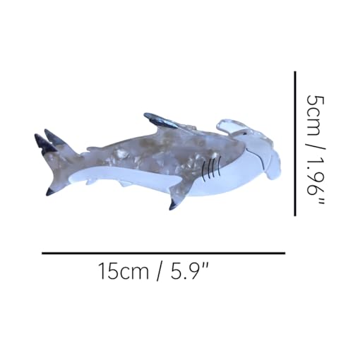 Hammerhead Shark Hair Claw Clip - Durable Acetate Novelty Hair Accessory