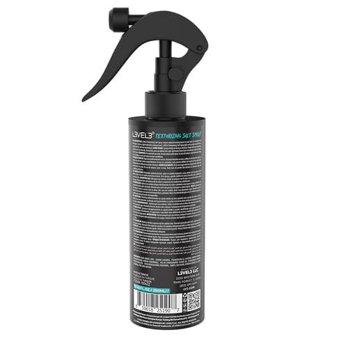 L3 Level 3 Sea Salt Texturizing Spray - Creates Beachy Waves and Texture - Light Hold - Casual Hair Finish (8.45 Fl Oz)