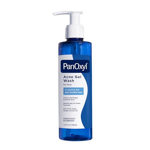 PanOxyl Acne Gel Wash with 2% Salicylic Acid, 6.5 fl oz - Gel-to-Foam Cleanser for All Skin Types