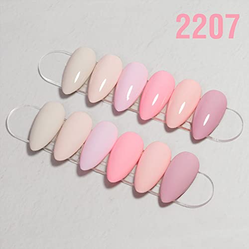 Venalisa Pink Gel Nail Polish Set - 6 Vibrant Nude Colors for DIY Manicure