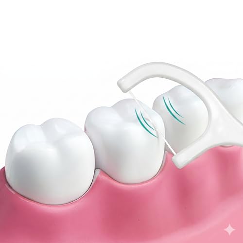 Vastique Unflavored Dental Floss Picks 500 Count for Sensitive Gums