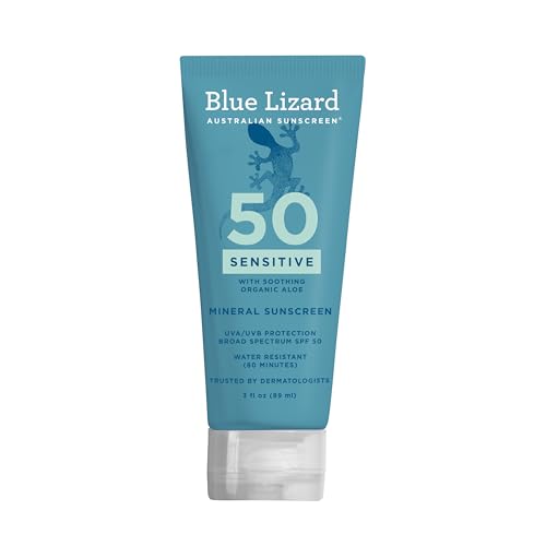 Blue Lizard Sensitive Mineral Sunscreen SPF 50+ - 3 oz Tube