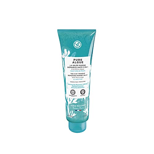 Yves Rocher 3-in-1 Marine Jelly Makeup Remover for Normal to Combination Skin – 5 Oz
