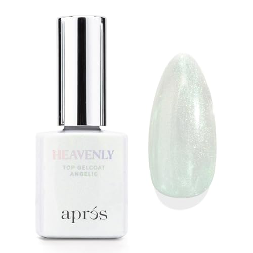 Aprés Heavenly Shimmer Gel Top Coat - Non-Wipe Long Lasting Nail Polish