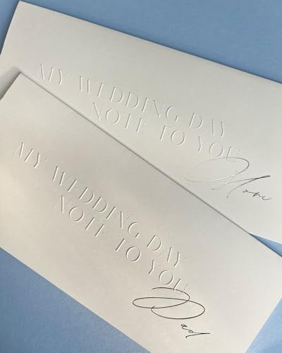 Sole Paper Co. Wedding Day Greeting Cards - Set of 2, Embossed Gold Foil
